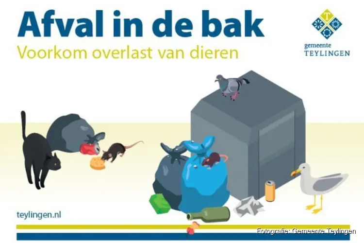 Laat geen etensresten achter en voer geen dieren!