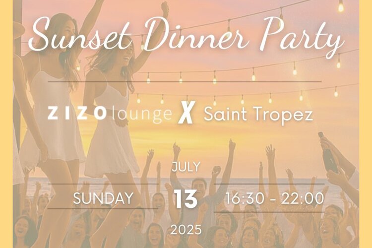 ZIZO Sunset Dinner Party 13 juli van 16.30 – 22.00
